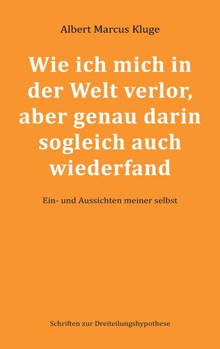 Albert Marcus Kluge: Wie ich mich in der Welt verlor, aber genau darin sogleich auch wiederfand - Ein- und Aussichten meiner selbst