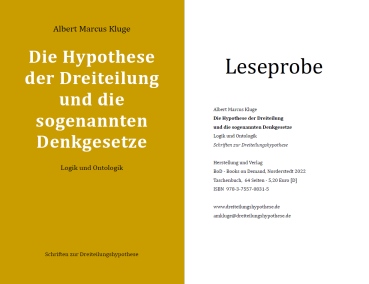Leseprobe zum Buch über die sogenannten Denkgesetze in der Dreiteilungshypothese